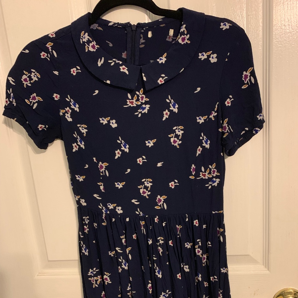 Vintage Blue Floral Dress